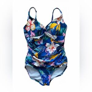 Maxine Floral One Piece Swimsuit SZ 12